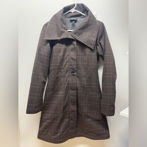Patagonia Darya Plaid Trench Jacket with Polartec Fleece Lining XS